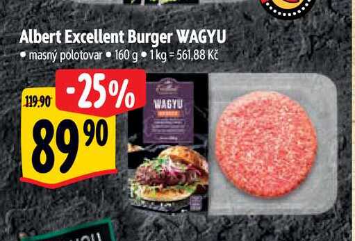Albert Excellent Burger WAGYU 160 g