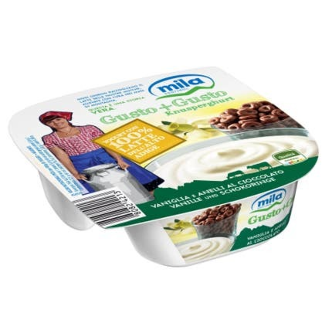 Mila Vanilkový jogurt s čokoládovými kroužky