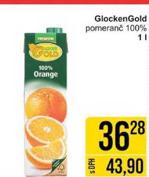 GlockenGold Orange pomeranč 100% 1l