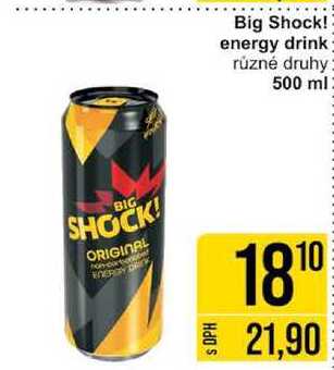 Big Shock! energy drink různé druhy 500 ml 