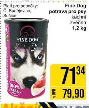 Fine Dog potrava pro psy kachni zvěřina 1,2 kg 