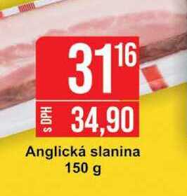 Anglická slanina 150 g 