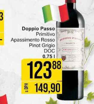 Doppio Passo Primitivo Apassimento Rosso Pinot Grigio DOC 0,75l