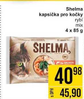 Shelma kapsička pro kočky rybí mix 4 x 85 g 