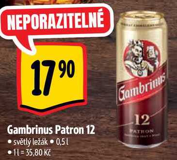 Gambrinus Patron 12, 0,5 l 