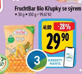 FruchtBar Bio Křupky se sýrem, 30 g 