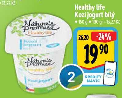Healthy life Kozí jogurt bílý, 150 g