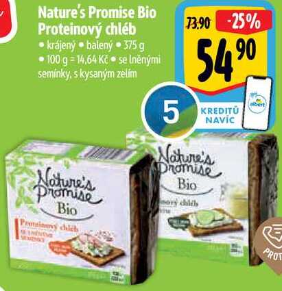 Nature's Promise Bio Proteinový chléb, 375 g