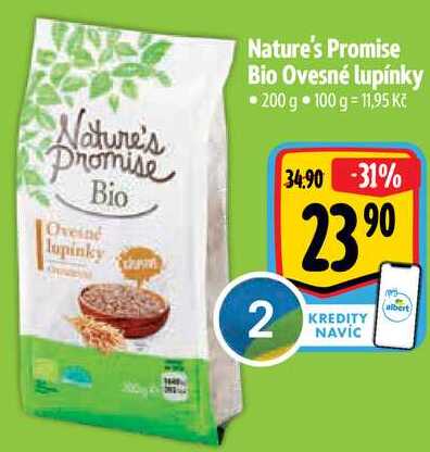 Nature's Promise Bio Ovesné lupínky, 200 g 