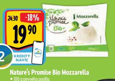 Nature's Promise Bio Mozzarella, 100 g