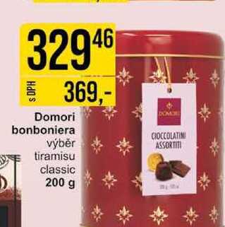 Domori bonboniera výběr tiramisu classic 200 g 