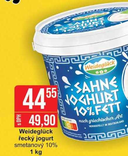 Weideglück řecký jogurt smetanový 10% 1 kg 