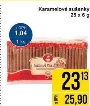 Karamelové sušenky 25 x 6 g 