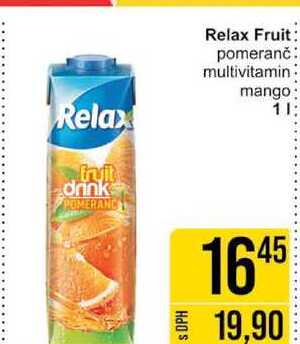 Relax Fruit pomeranč multivitamin mango 1l