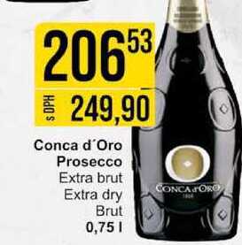 Conca d'Oro Prosecco Extra brut Extra dry Brut 0,75l