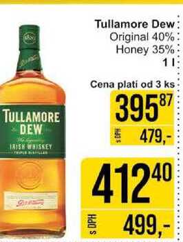 Tullamore Dew Original 40%: Honey 35% 1l