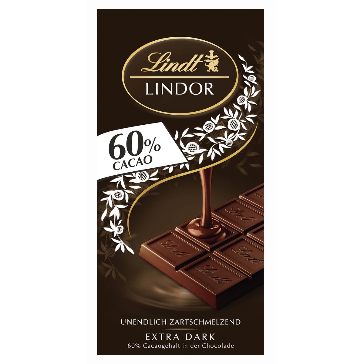 Lindt LINDOR Tabulková čokoláda hořká 60%