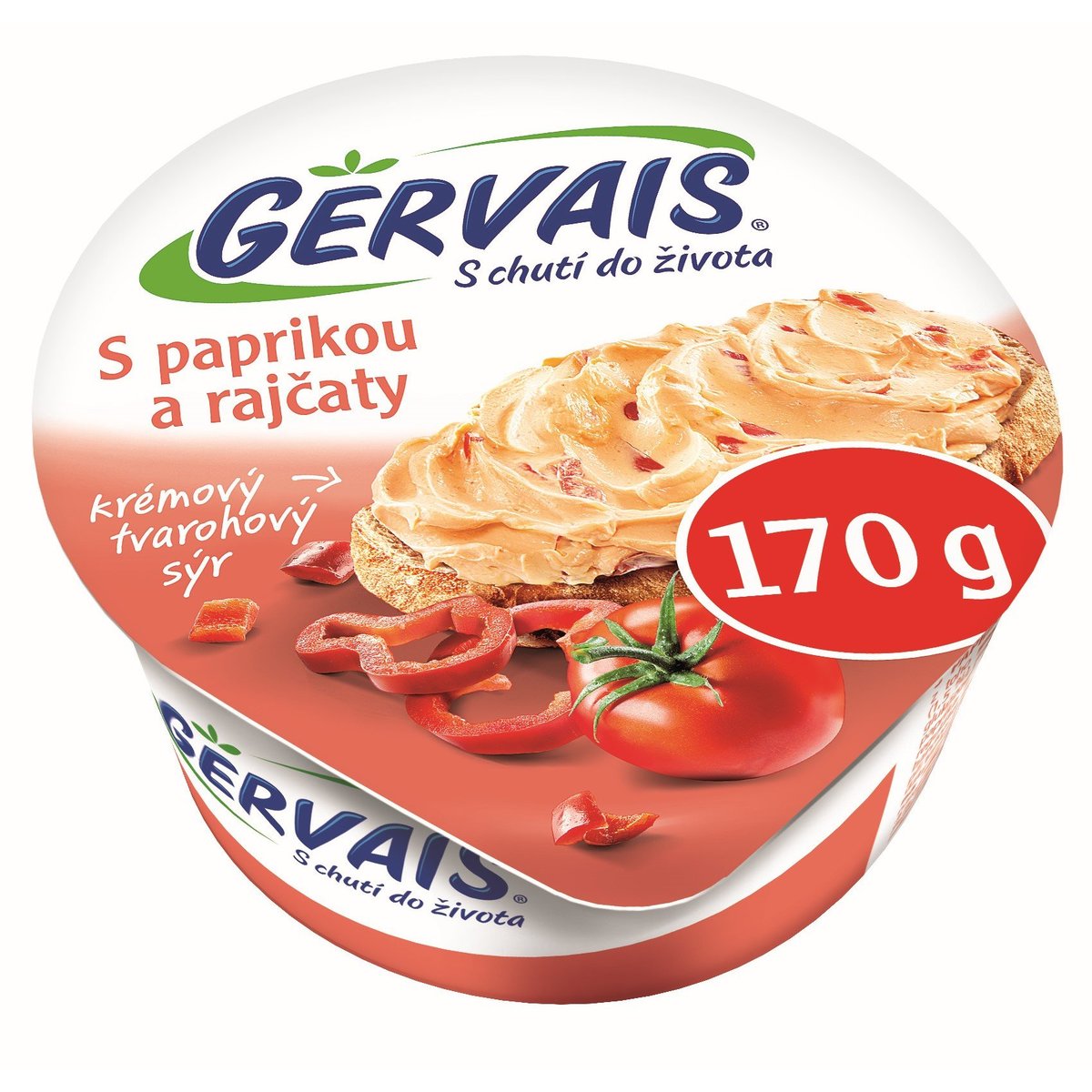 Gervais Original krémový tvarohový sýr s paprikou a rajčaty