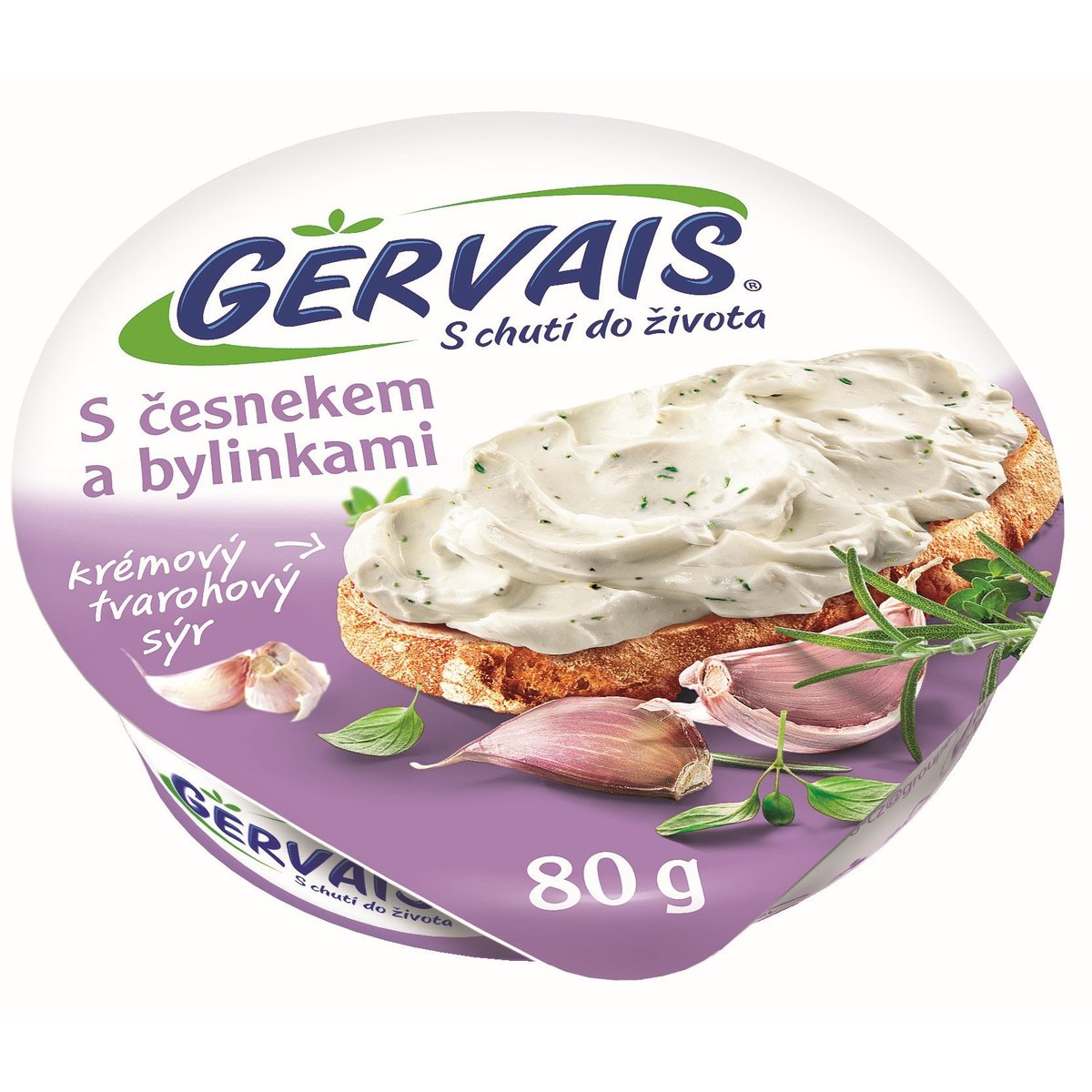 Gervais Original krémový tvarohový sýr s česnekem a bylinkami