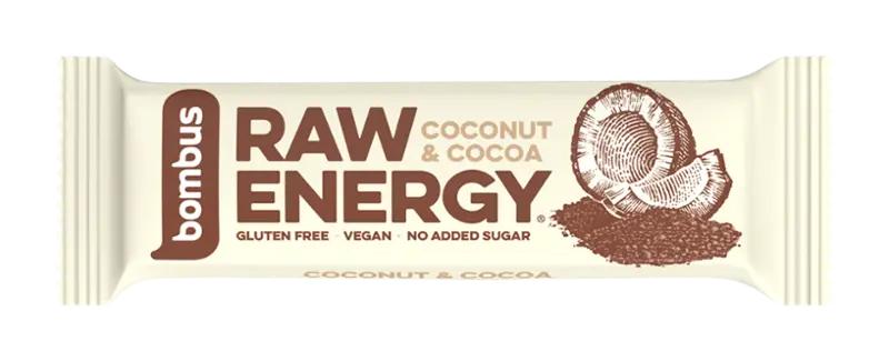 Bombus Tyčinka Raw Energy s kokosem a kakaem, 50 g
