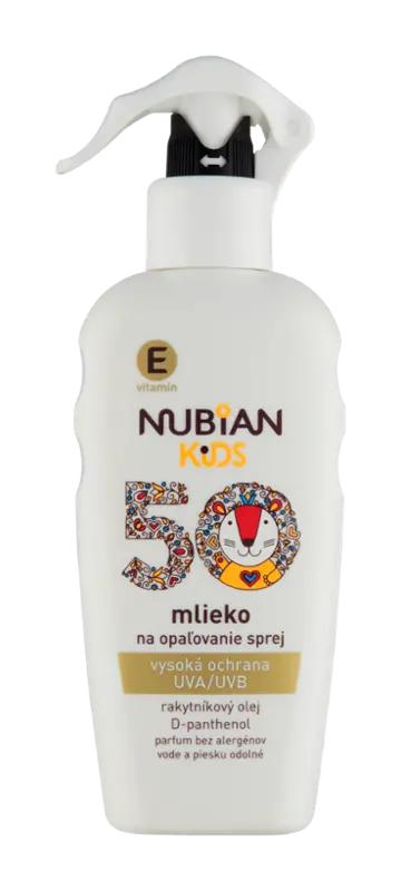 Nubian Dětské mléko na opalování ve spreji SPF50, 200 ml