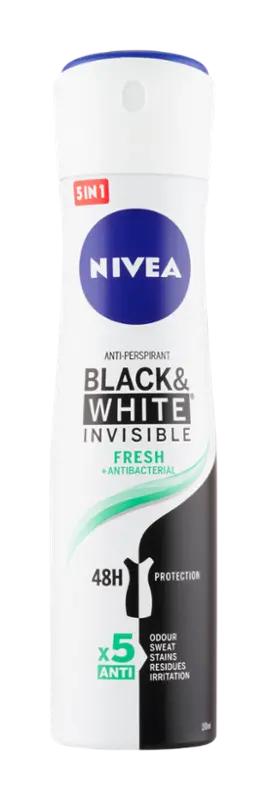 NIVEA Antiperspirant sprej pro ženy Black & White Invisible Fresh, 150 ml