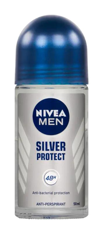 NIVEA Men Antiperspirant roll-on pro muže Silver Protect, 50 ml