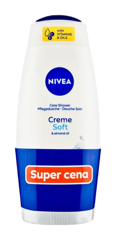 NIVEA Pečující sprchový gel Creme Soft  2x 500 ml, 1000 ml