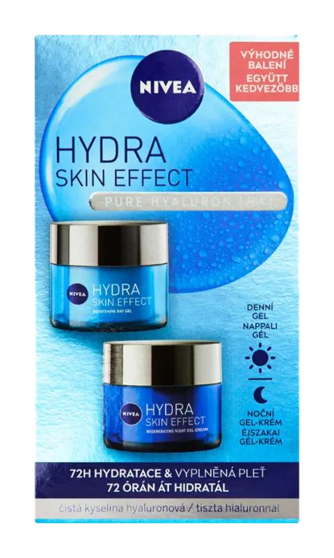 NIVEA Denní a noční pleťový krém Hydra Skin Effect Dárková sada 2x 50 ml, 100 ml