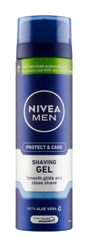 NIVEA Men Gel na holení Protect & Care, 200 ml