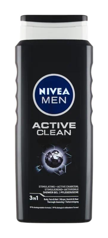 NIVEA Men Sprchový gel pro muže 3v1 Active Clean, 500 ml