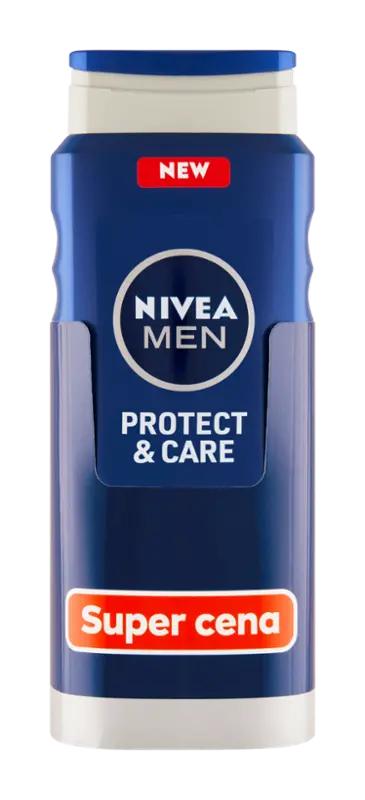 NIVEA Men Sprchový gel pro muže 3v1 Protect & Care 2x 500 ml, 1000 ml