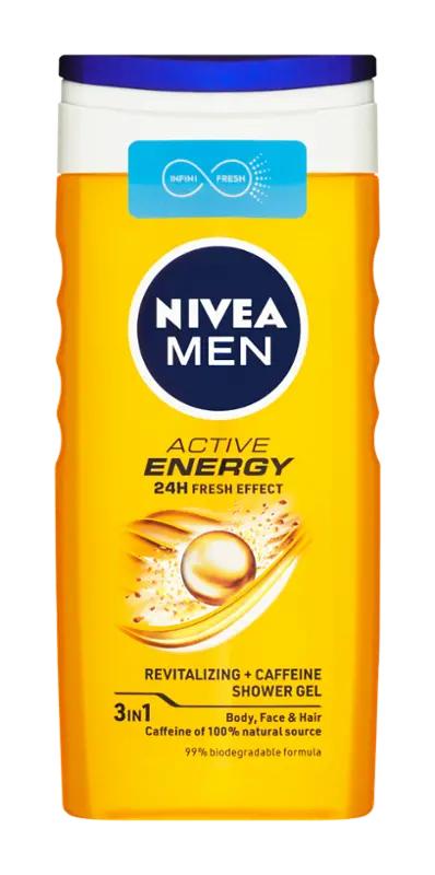 NIVEA Men Sprchový gel pro muže 3v1 Active Energy, 250 ml