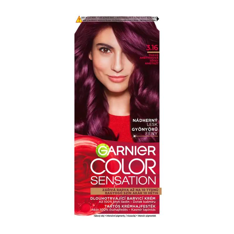 Garnier Barva na vlasy Color Sensation 3.16 tmavá ametystová, 1 ks