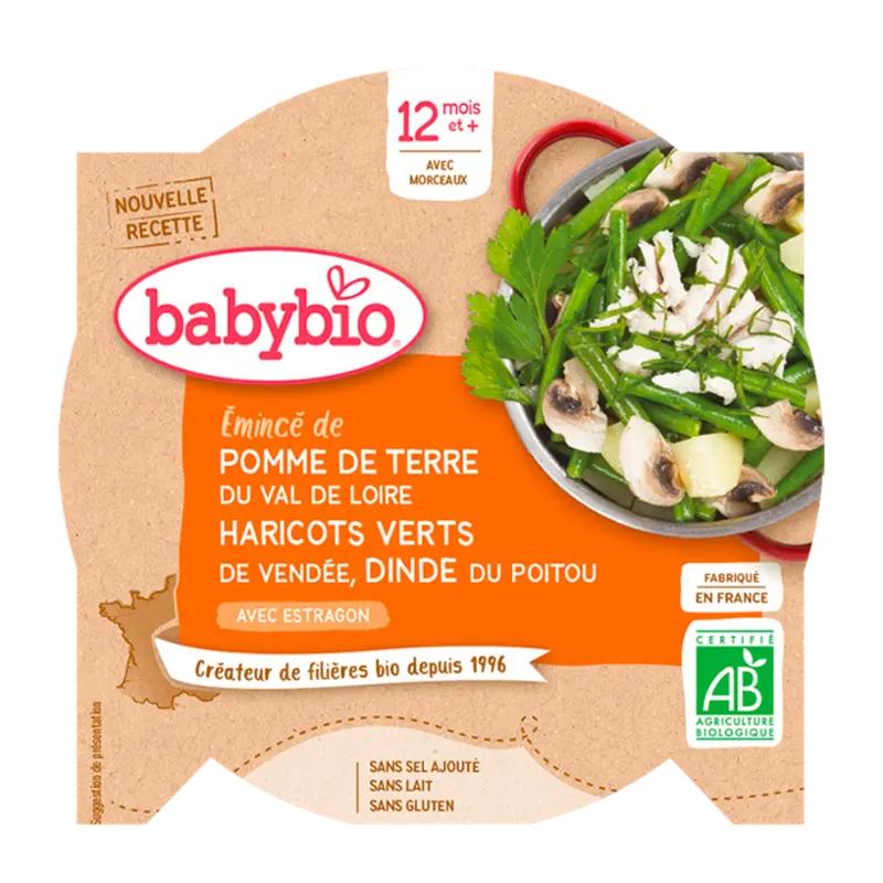 Babybio Bio brambory, fazolky a krůtí, 230 g