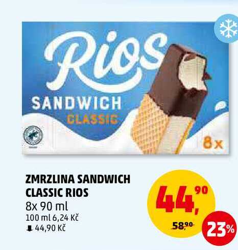 ZMRZLINA SANDWICH CLASSIC RIOS, 8x 90 ml