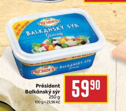 Président Balkánský sýr 250 g 