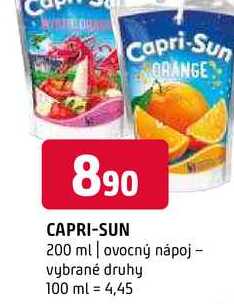 Capris sun 200 ml ovocný nápoj vybrané druhy 