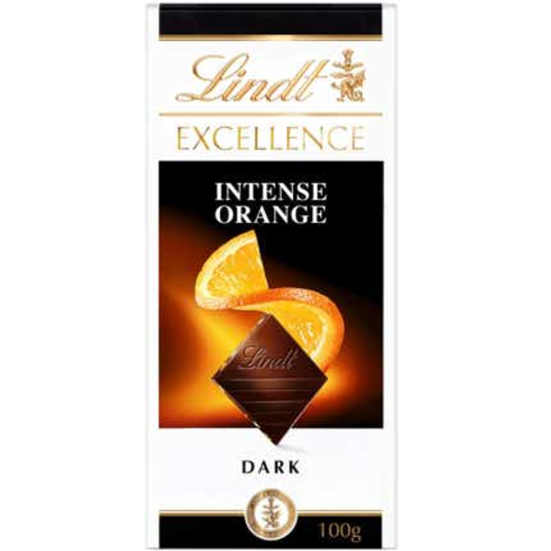 Lindt Excellence Hořká čokoláda s pomerančovými kousky