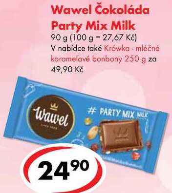 Wawel Čokoláda Party Mix Milk, 90 g