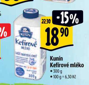   Kunín Kefírové mléko • 300 g 