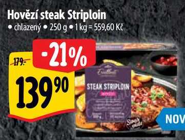 Hovězí steak Striploin, 250 g
