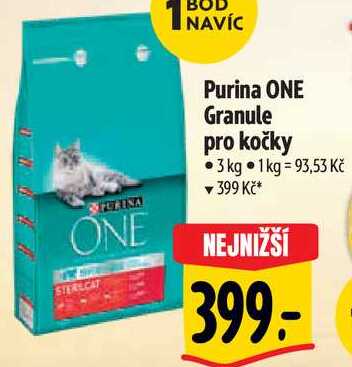 Purina ONE Granule pro kočky, 3 kg 