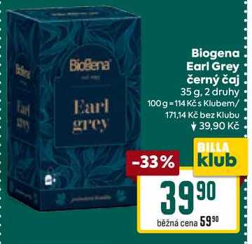 Biogena Earl Grey černý čaj 35 g