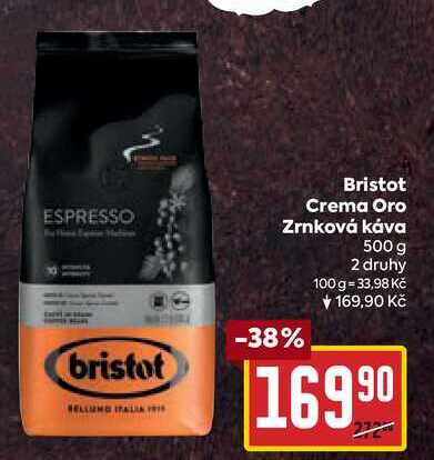 Bristot Crema Oro Zrnková káva 500 g
