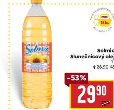 Solmia Slunečnicový olej 1l