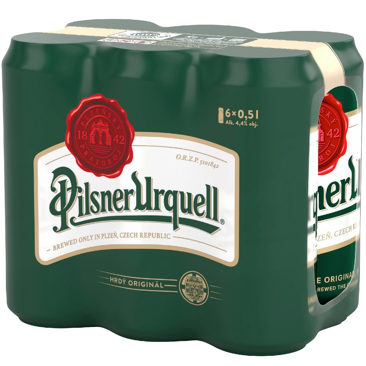 Pilsner Urquell Pivo ležák světlý 6×0,5 l plech
