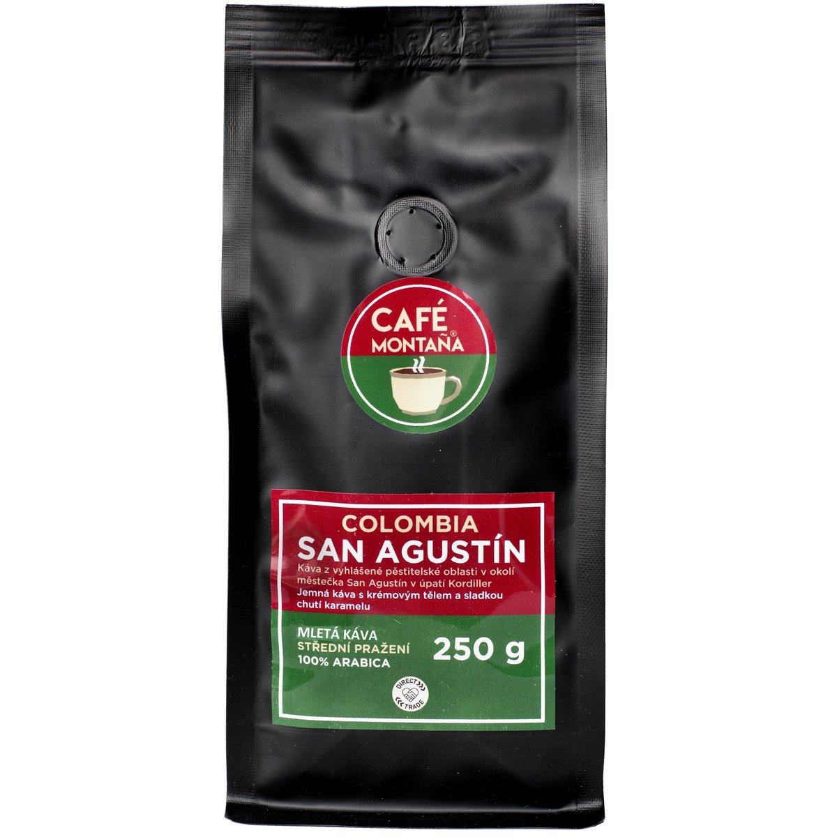 Café Montaña Colombia San Agustín mletá káva
