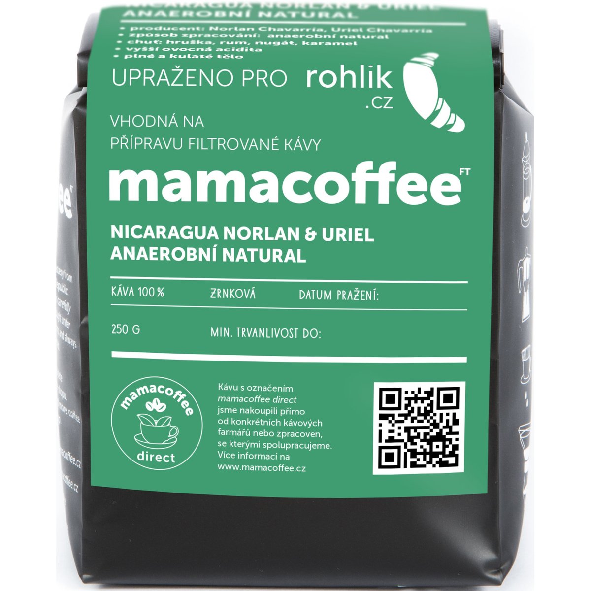 mamacoffee Nicaragua Norlan&Uriel Zrnková káva