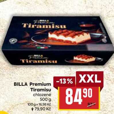 BILLA Premium Tiramisu chlazené 500 g